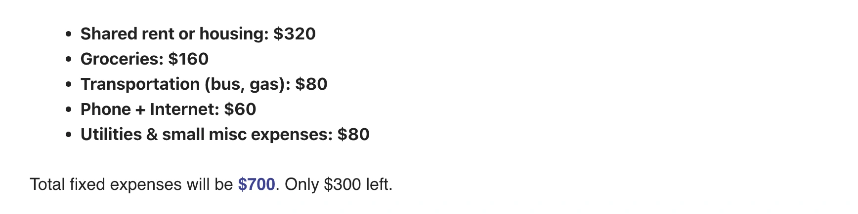 Save Money From Salary example